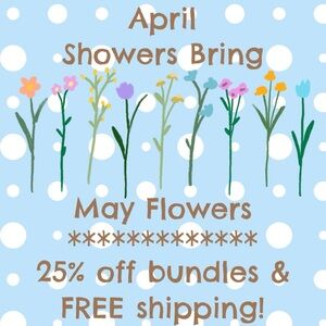 April Showers Sale Graphic - 25% off + Free Shipping